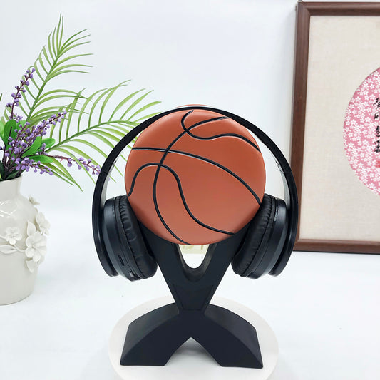 Unique Resin Basketball - Shaped Headphone Stand - Ideal for Sports Fans