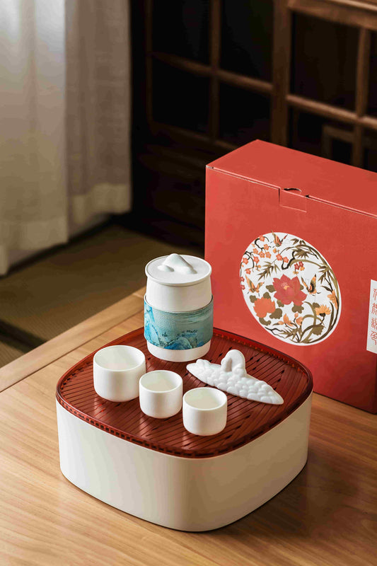 Charming Tea Set with Ornate Box - Perfect for Enhancing Home Tea - drinking Experience