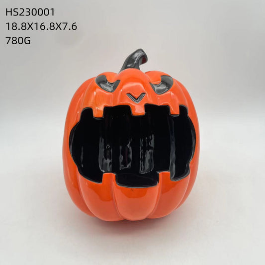 Handmade Ceramic Pumpkin Decor | Halloween - themed Design | Spooky & Festive | Ideal for Seasonal Decor or Gifting