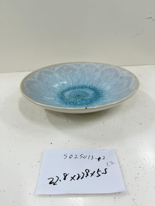 Handmade Ceramic Bowl | Blue Reactive Glaze | Elegant & Functional | Ideal for Soup or Decor