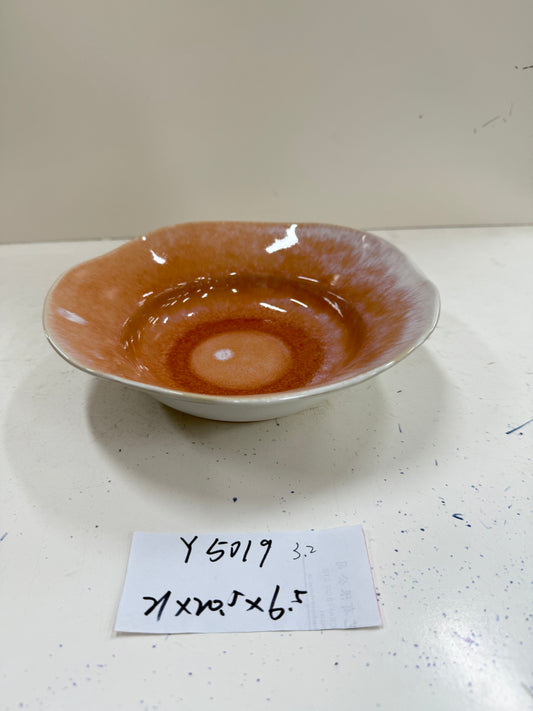 Handmade Ceramic Bowl | Warm Orange Reactive Glaze Finish | Rustic & Functional | Ideal for Cereal or Decor