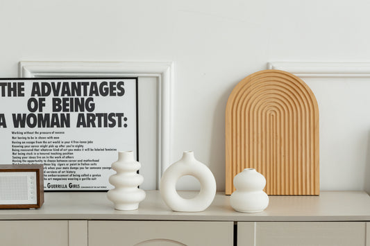 Ceramic Vases Set of 3-White Vase for Modern Home Decor, Flower Vases for Aesthetic Room Decor,Boho Decor Wedding Dinner Table Party Office Centerpiece Table Decorations