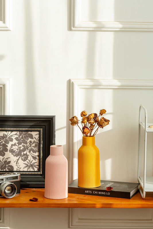 Ceramic Vases - Set of 2, Modern Vase for Dining Room, Living Room, Wedding Dinner Table, Home Decorations Vase, Vase for Decor