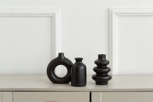 Ceramic Vase for Flowers Handmade Minimalist Boho ins Style Modern Home Decor for Wedding Dinner Table Party Living Room Office Bedroom